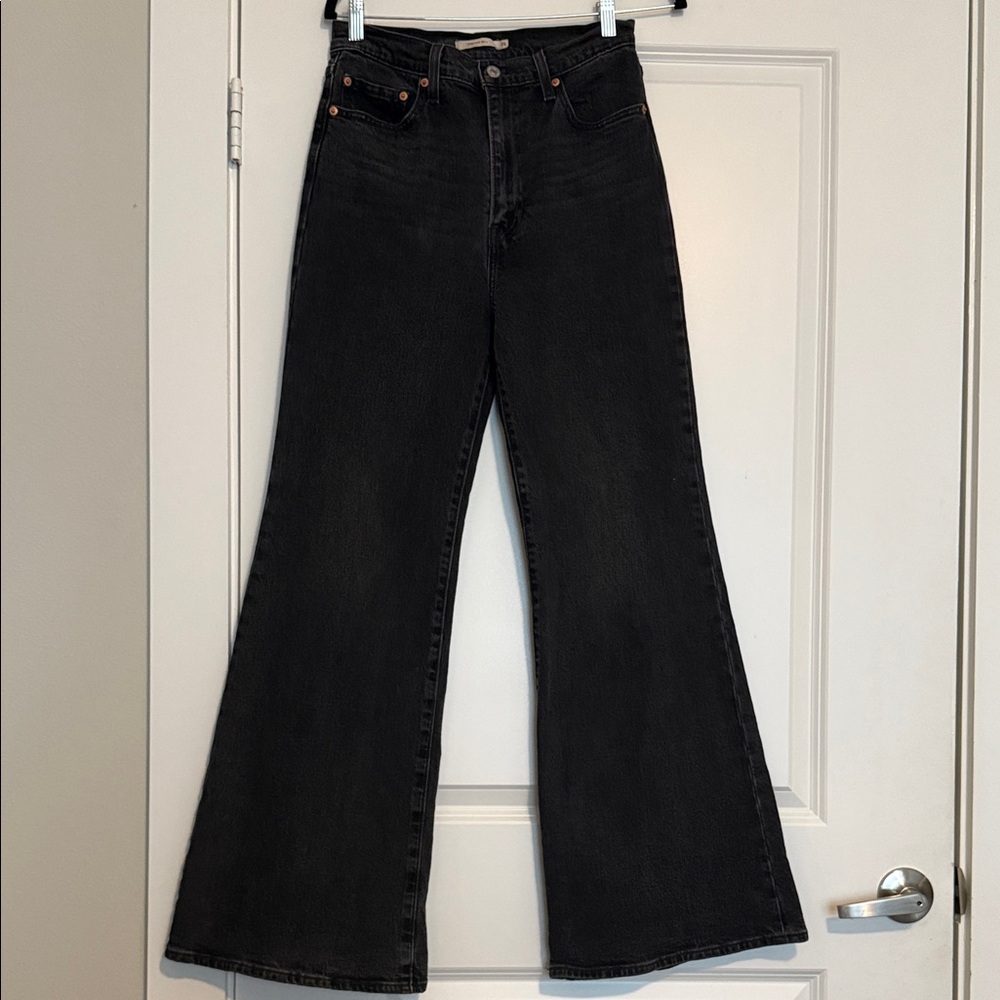 Levi's Charcoal Wide Leg Jeans